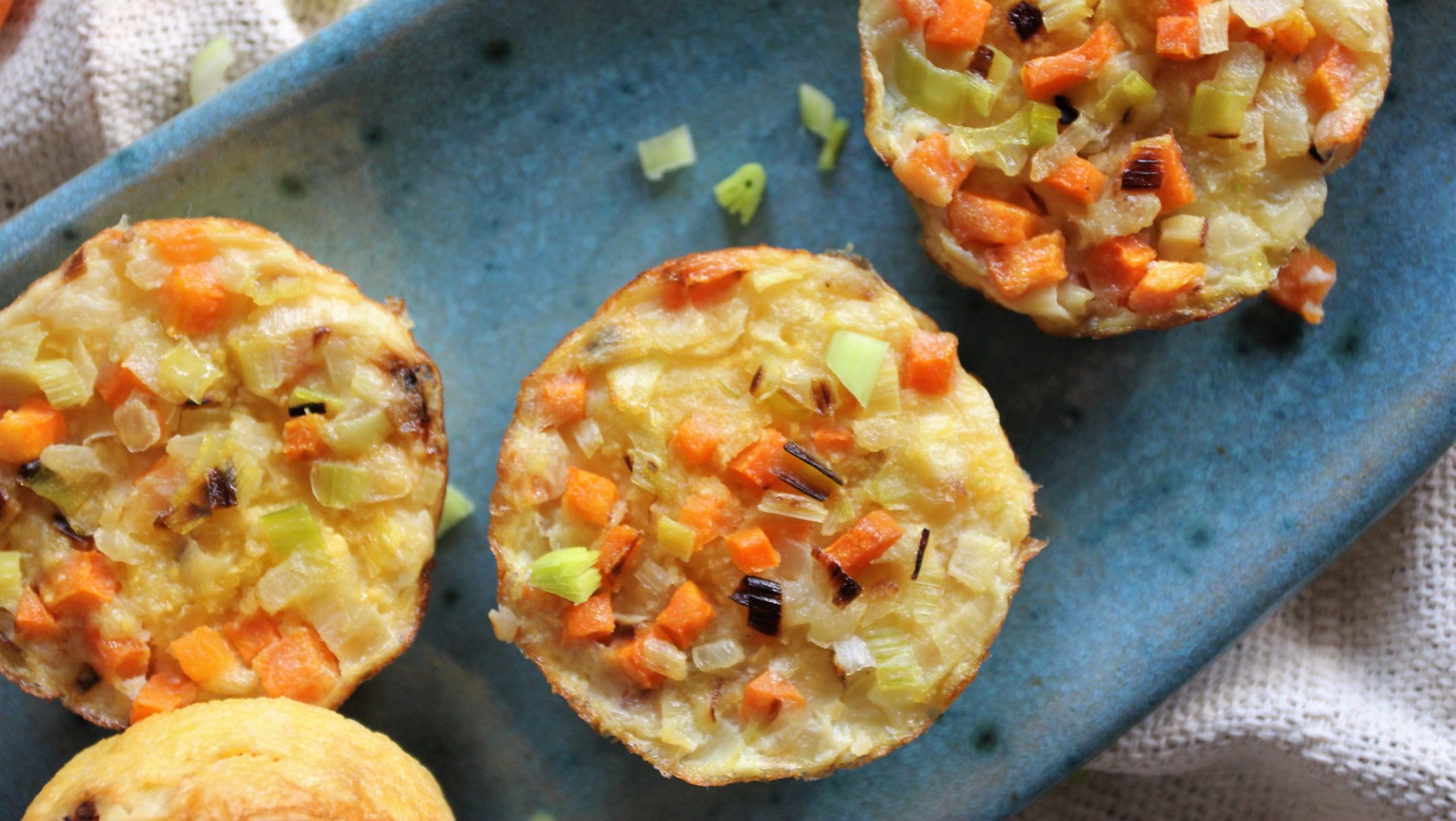 Muffin de fubá e vegetais