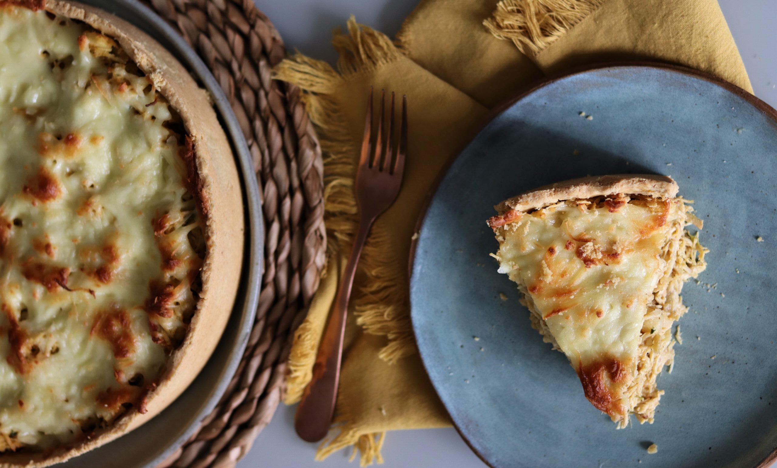 Quiche sem glúten de frango