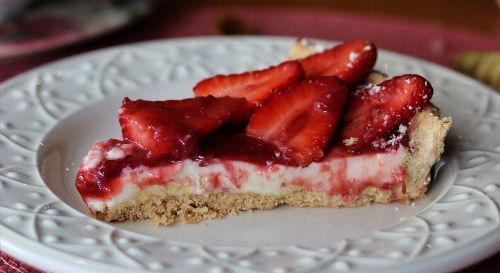 Torta de morango funcional sem glúten