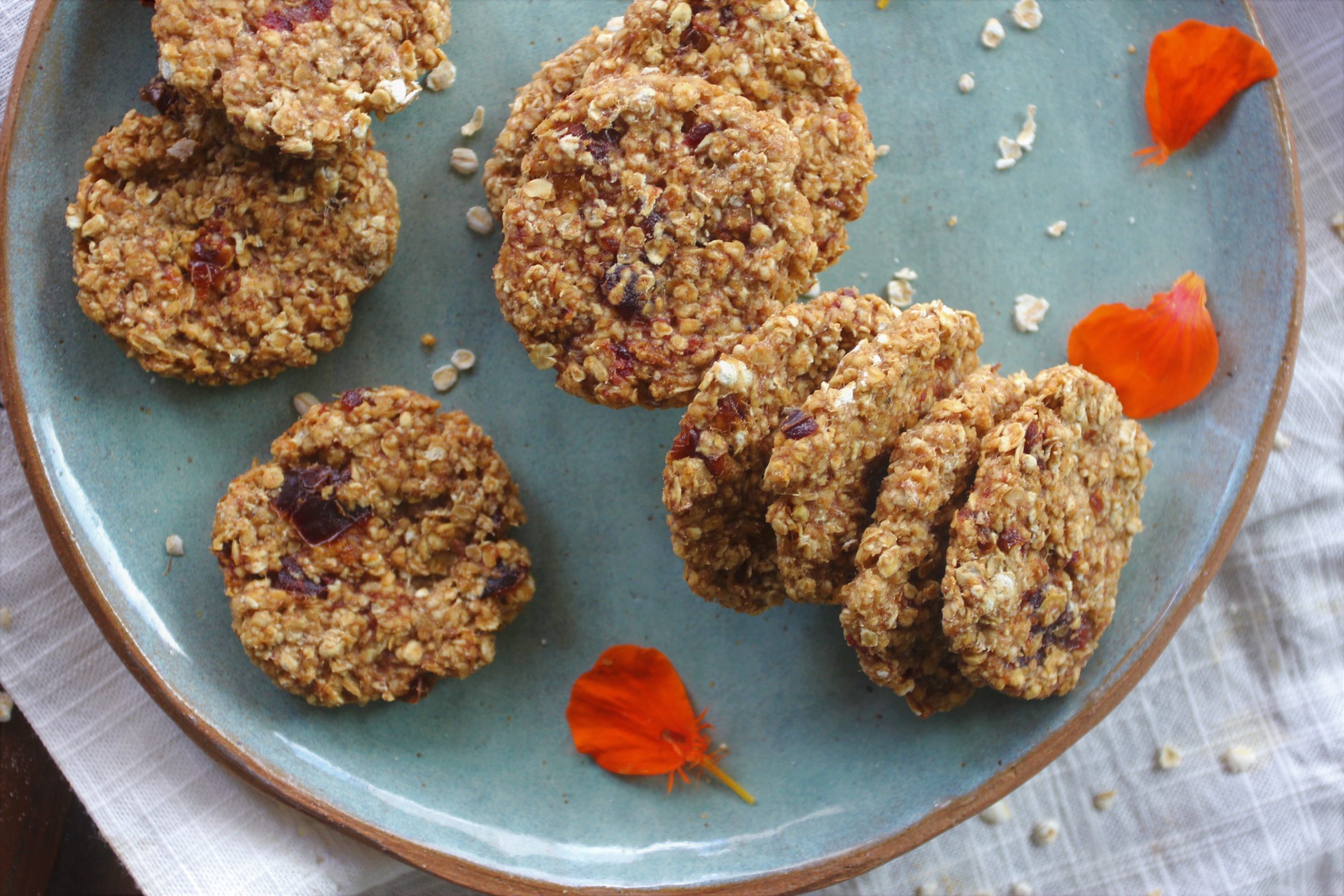 Biscoito vegano de aveia e banana sem açúcar