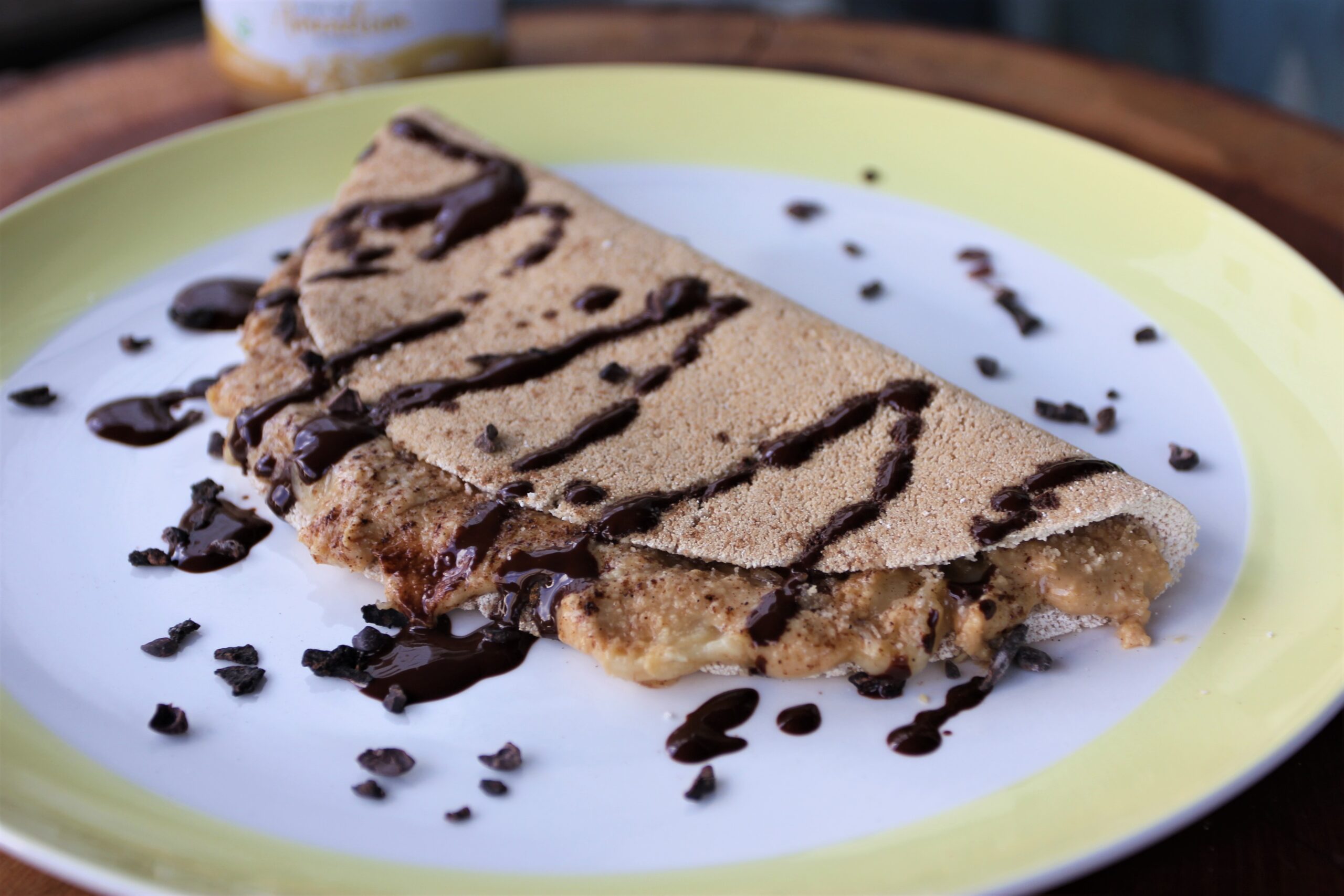 Tapioca doce de café com banana